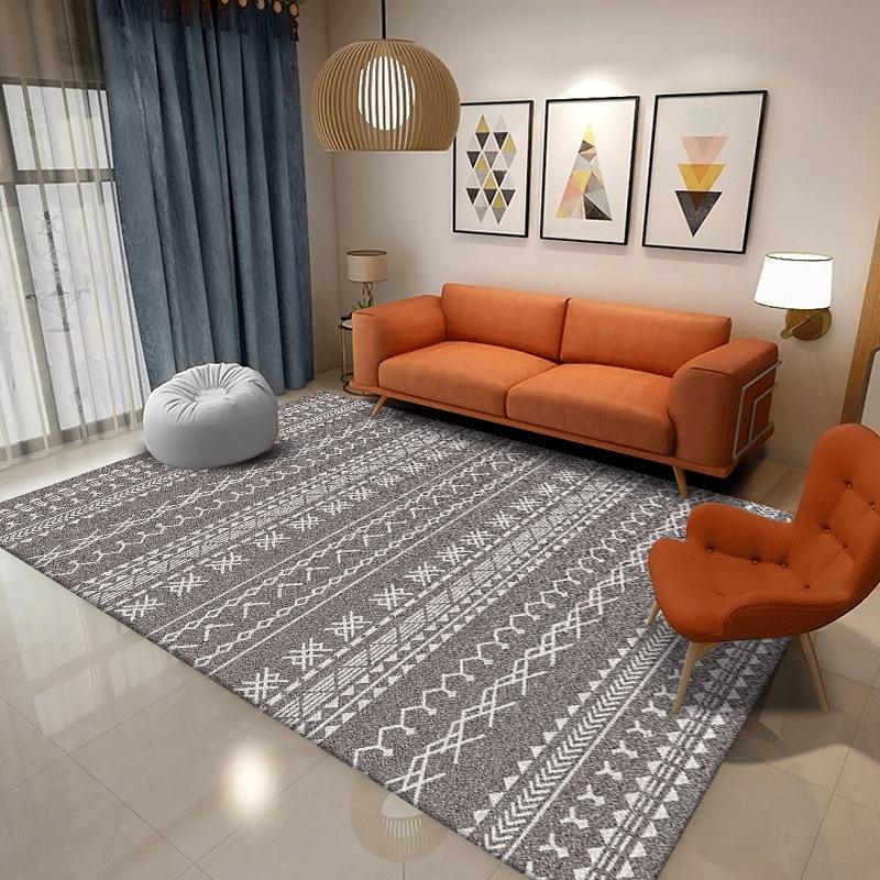 

Bohemian Style Area Rug With Geometric Tribal Pattern Artistic Designs Soft Decorative Carpet For Living Room Bedroom Home Decor 40x60CM