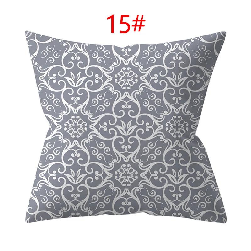 Sliver Grey Style Geometry Decorative Pillowcases Throw Pillow Case Striped Pillowcase Cushion Cover Home Decor Pillows 18Inch