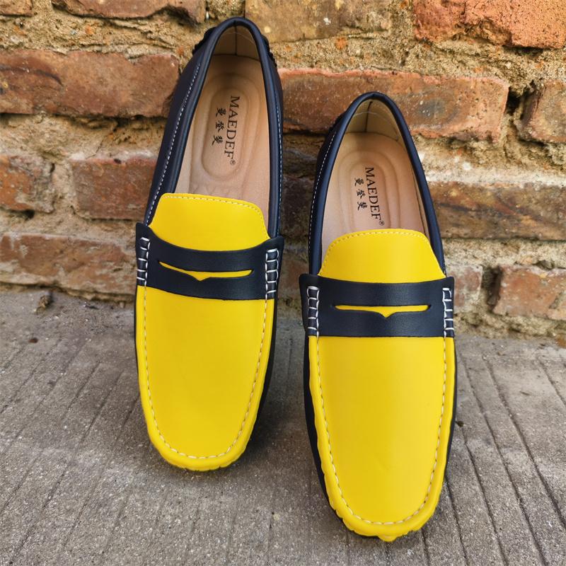 Pánské mokasíny Ručně vyráběné Boty z pravé kůže Ležérní řidičské ploché boty Nazouvací mokasíny Pánské Smíšené barvy Velikost 48 Pánské boty