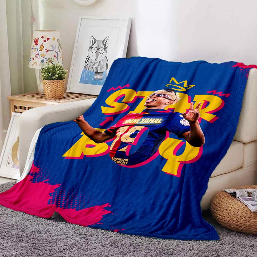 Yamal Fc Celebration Printed Flannel Breathable and Warm Blanket, a Stylish Home Gift, Suitable for Home, Office and Bedspread Use. 0710a11