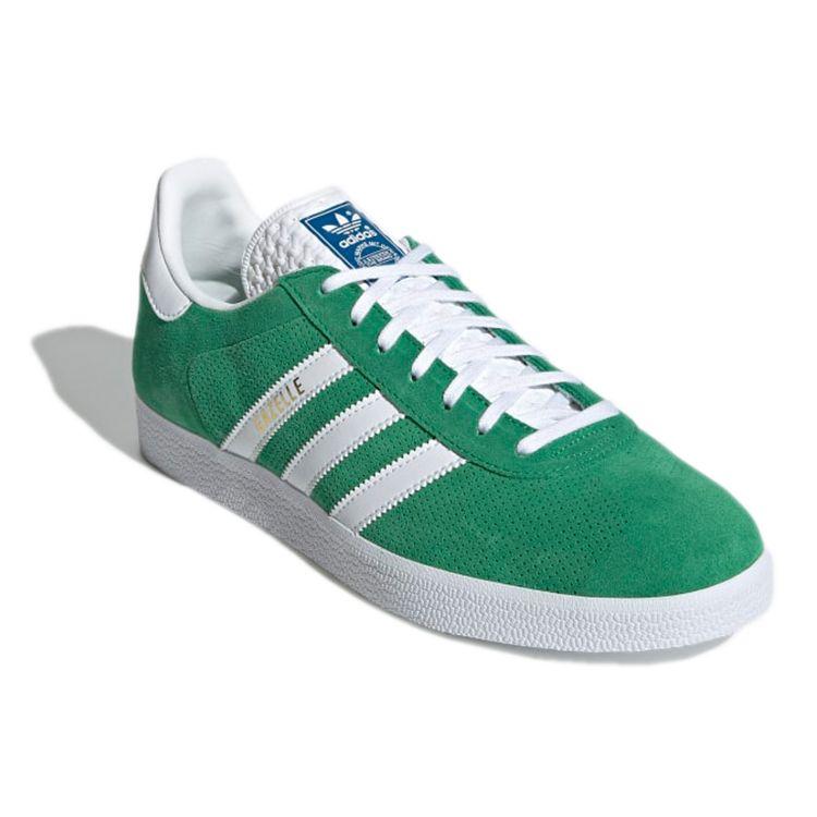 adidas Gazelle Green Unisex Sneakers Cloud-White Gold-Metallic H02215