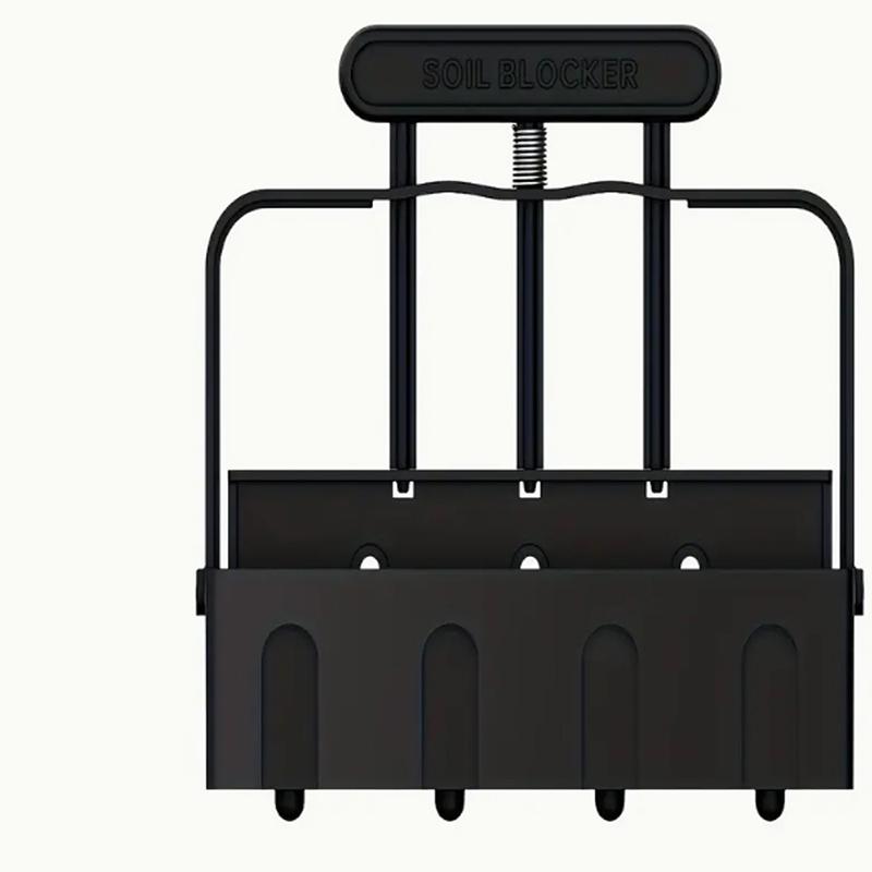 

1 Pcs Black Soil Blocker Seedling Planter With 4 Grids Manual Soil Block Maker Handheld Garden Sowing Tool For Loosening Soil чёрный
