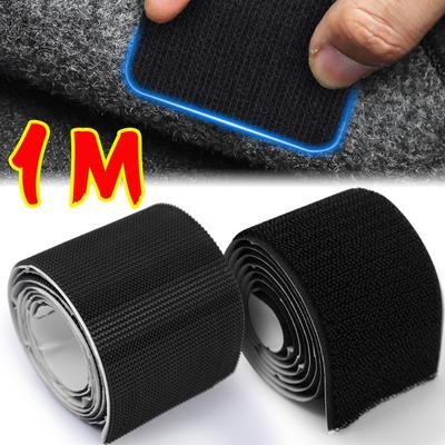 Adesivo de fixação de tapete de carro 5x100cm Fita mágica cortável para console central de carro Almofada de sombreamento Fixadores Almofada Tapete de porta-malas Acessórios fixos
