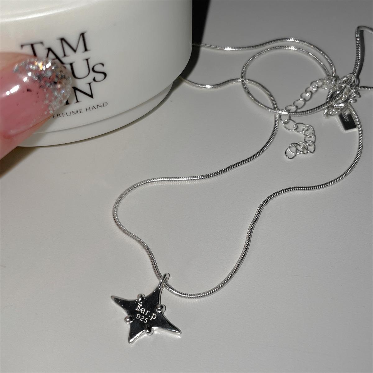 

Подвеска Love, простое ожерелье Ins Wind, модное женское нишевое универсальное ювелирное изделие из стерлингового серебра 925 пробы, цепочка на ключицу 925 silver