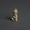 Retro Brass Shakyamuni Buddha Keychain Pendant - Small Copper Tathagata Blessing Charm