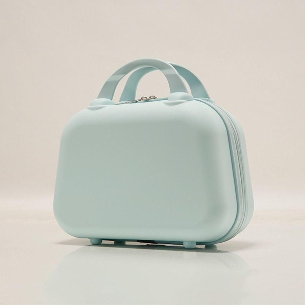 Large Capacity Solid Color Suitcase Square Box Makeup Case Casual 14-inch Cosmetic Cases Travel