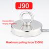 D48 D60 D75 D90 Super Strong Neodymium Fishing Magnets, Rare Earth Magnet with Countersunk Hole Eyebolt for Retrieving In River