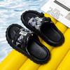 Fashion Men's outdoor casual slippers summer soft sole comfort anti slip beach shoes fashion thick sole breathable sandals walk slippers