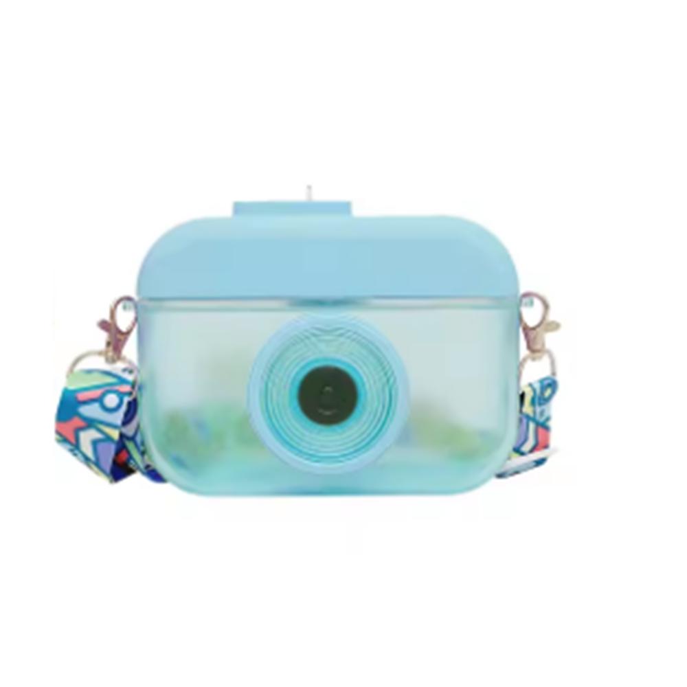 Anti Fall Camera Straw Cups Dustproof Plastic Drinking Kettle Portable Kids Water Bottle  Outdoor