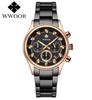 WWOOR Luxury Military Watch for Men Waterproof Luminous Date Chronograph Man Watch Sport Quartz Stainless Steel Men's Watches