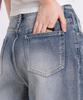 Elleonasi P53_[Standard/Long/S~3Xl/4 Colors] Washed Back Hem Wide Denim Pants / Light Blue