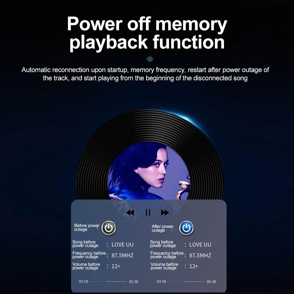 Bluetooth 5.0 FM Transmitter Handsfree Car Radio Modulator MP3 Player With Colorful Ambient Light Charge Adapter for Car