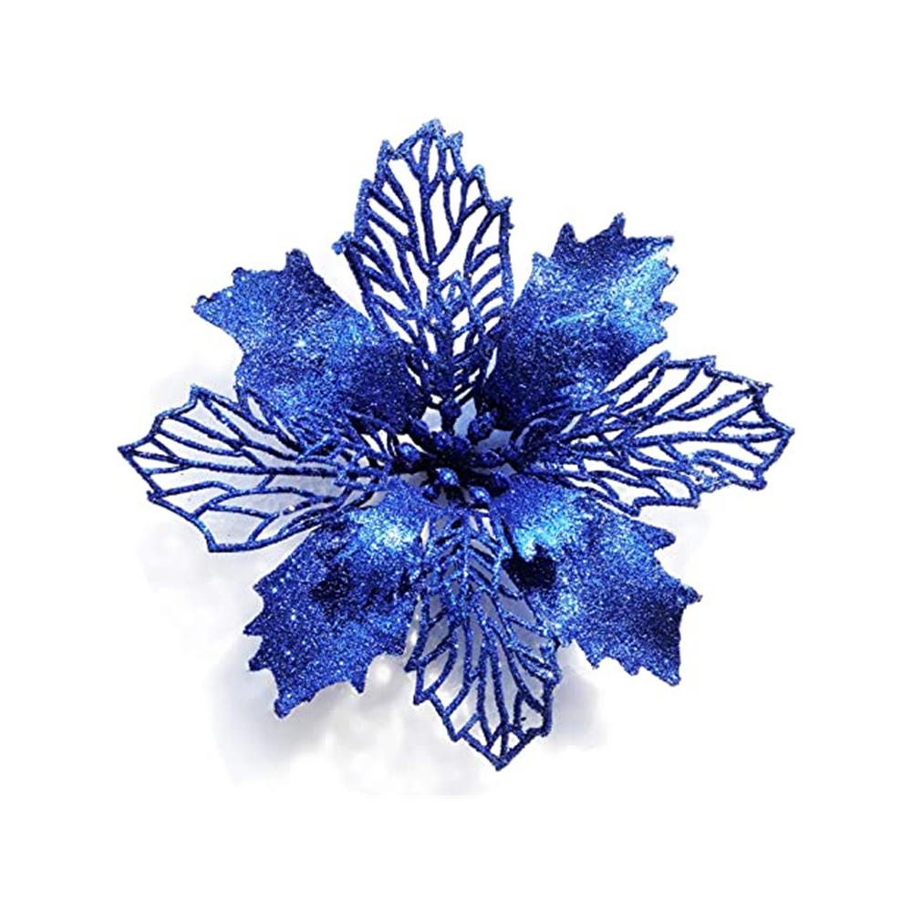 5/10 Stück Weihnachtsdekoration Künstliche Blumen 11CM Weihnachtsbaum Anhänger Ornamente für Heimdeko Navidad Neujahr 2026 Girlande