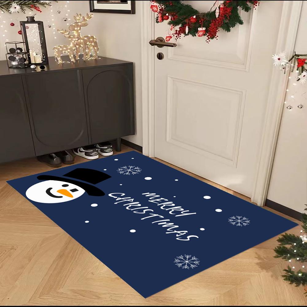 Christmas Crystal Velvet Carpet Entry Door Household Carpet Is Non-Slip, Dirty And Washable