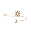 Arm Cuff Rhinestones Delicate Golden/Silver Armlet Armband Adjustable Bangle