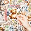50 Adesivos 3D de Animais Pequenos Sem Repetição Koala Pinguim DIY Decorativo para Laptop Adesivos de Papel DIY