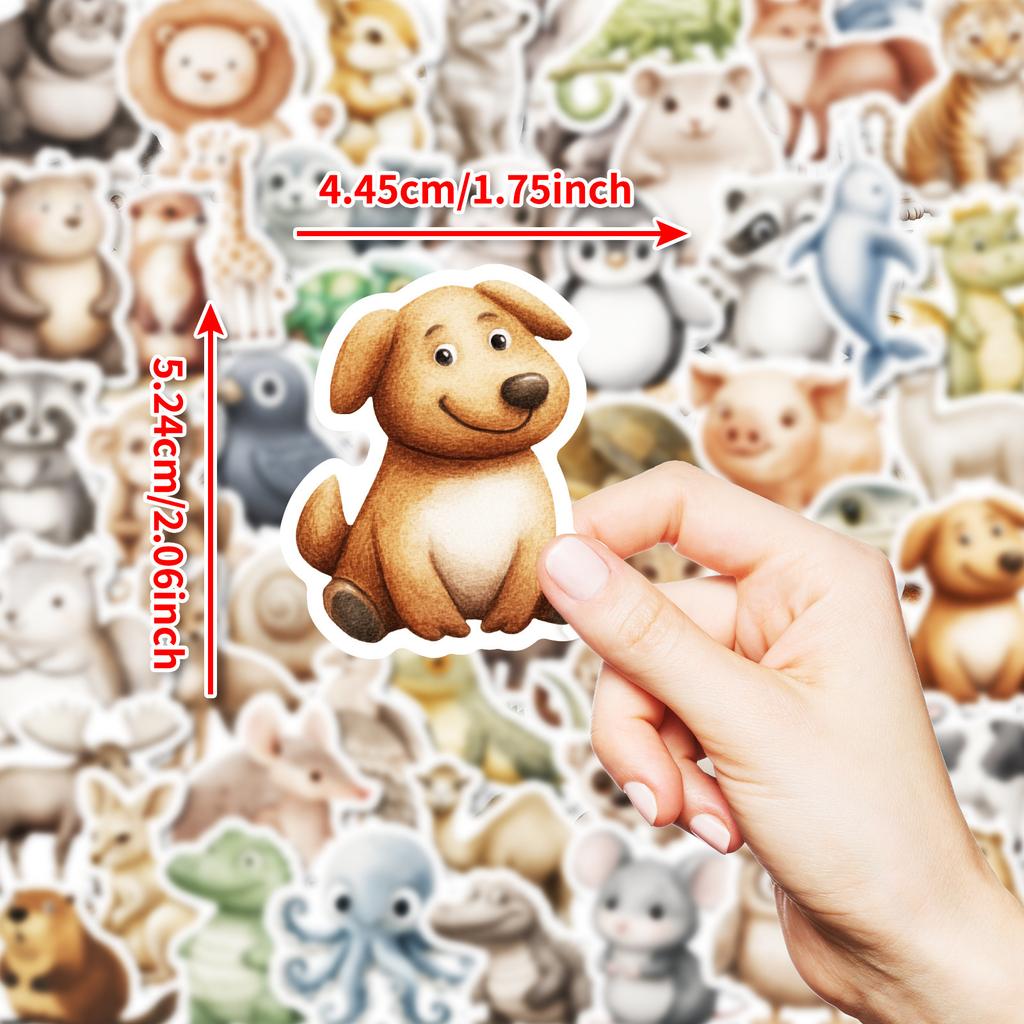 50 Adesivos 3D de Animais Pequenos Sem Repetição Koala Pinguim DIY Decorativo para Laptop Adesivos de Papel DIY