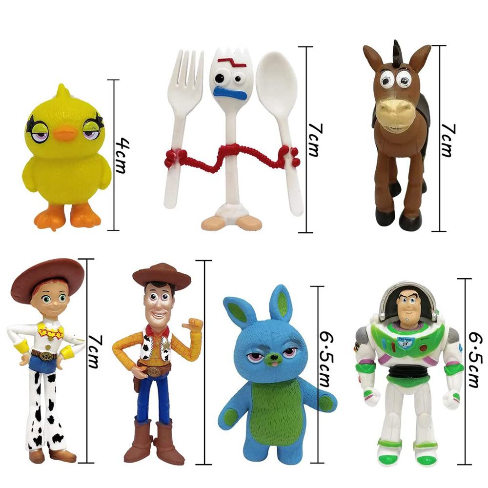 7PCS Toy Story Action Figures Toys Woody Lightyear Rex  For Birthday Party