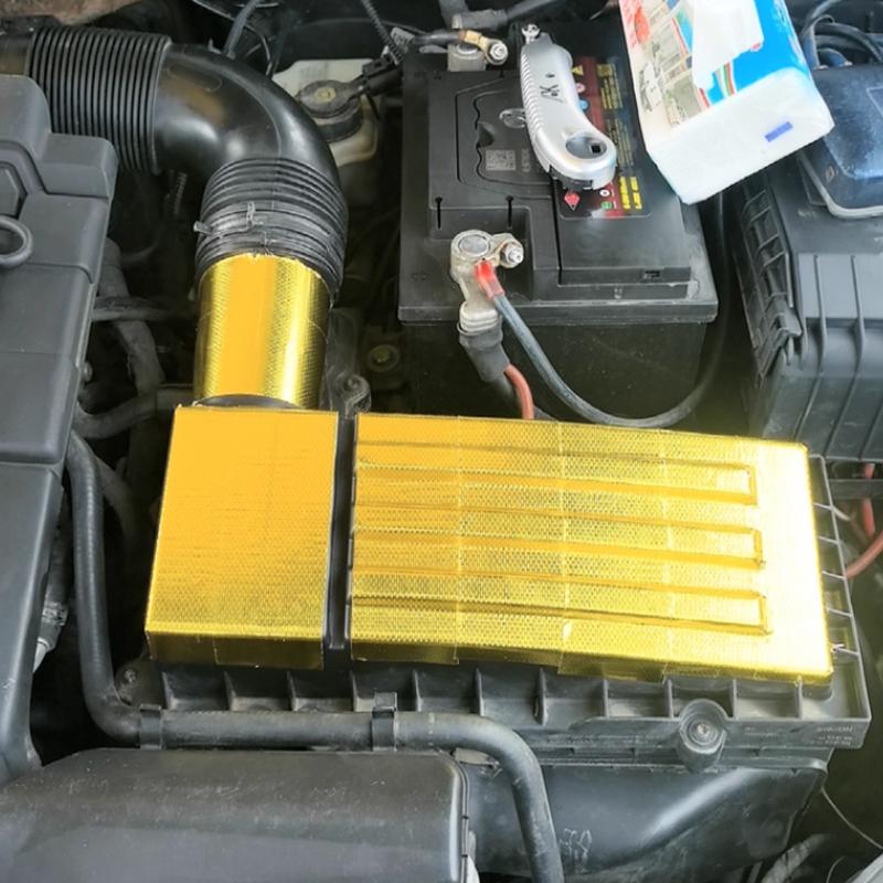 Motorcycle High Temperature Heat Insulation Wrapping Tape Aluminum Foil Car Sticker Car Exhaust Heat Insulation Aluminum Tape