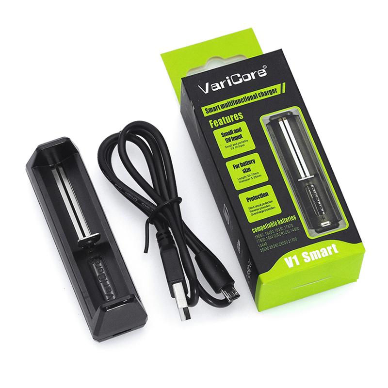 

VariCore V1 3.7V 18650 21700 26650 18500 20700 18350 14500 10440 23650 18490 17670 Зарядное устройство для литиевых аккумуляторов