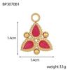 CARLIDANA Stainless Steel Multi-Color Natural Stone Jewelry Charm Fan Round Pendant for DIY Necklace Earrings Accessories