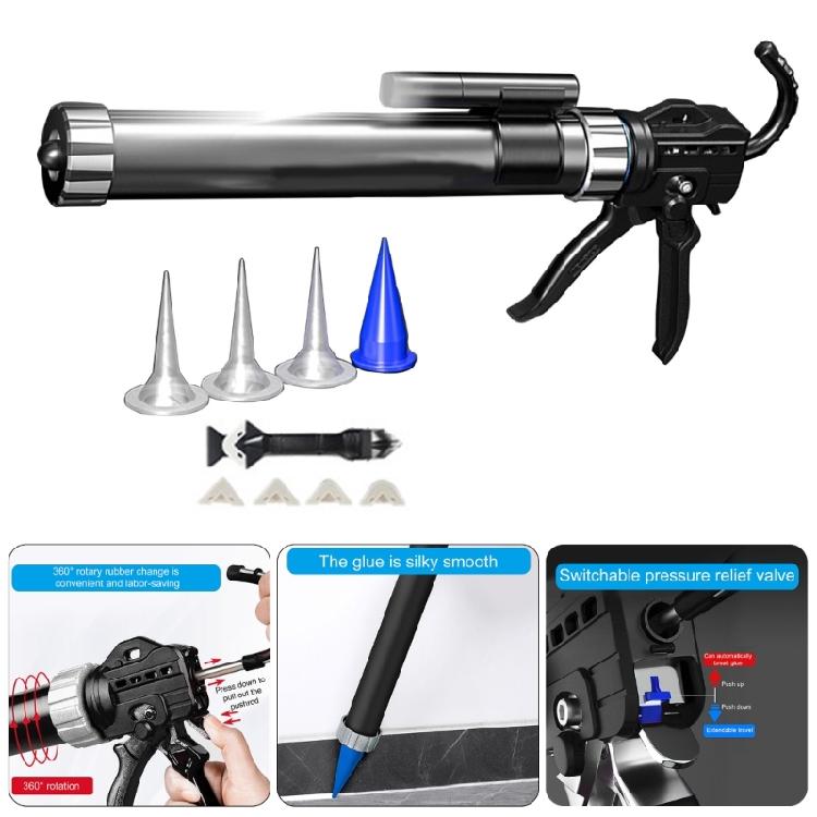 High Capacity Silicone and Acrylic Guns with Easy Cartridges and Bag Switching for Use