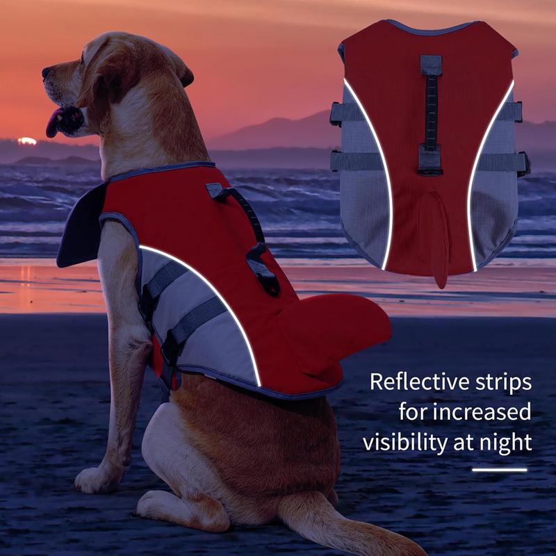 Dogs Life Jackets Pets Dog Swimming Vest High Buoyancy Dog Life Vest withReflective Rescue Handle for Small Medium Large Dogs