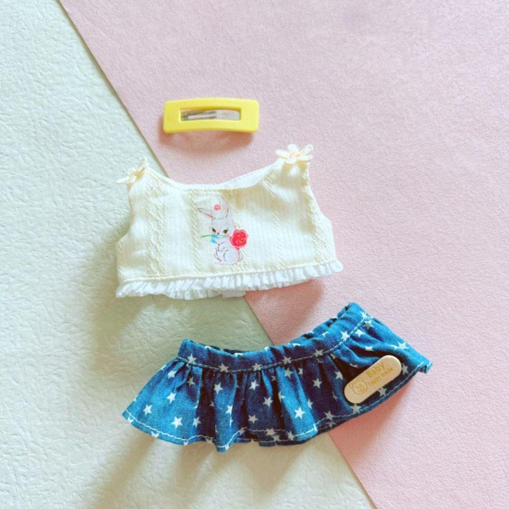 Schöne Frühlings- und Sommerkleider, Baumwollpuppen-Prinzessinnenkleider, hochwertiger Puppenrock, 20 cm lange Baumwollpuppe