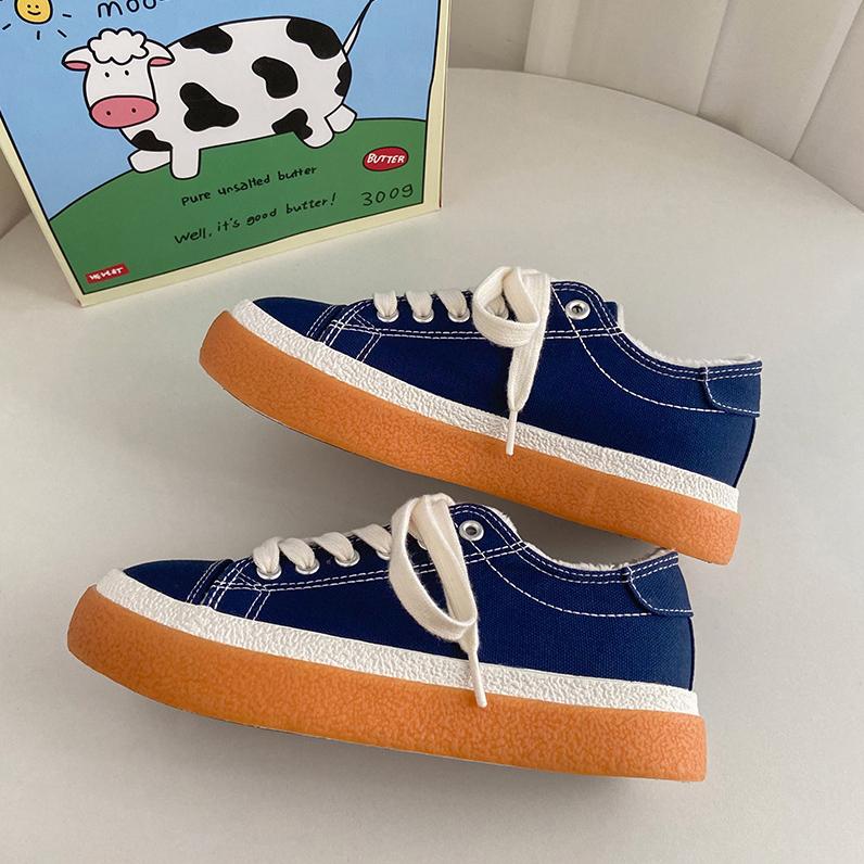 Парусиновая обувь на толстой подошве и бархатные студенческие осенне-зимние женские — фото 3