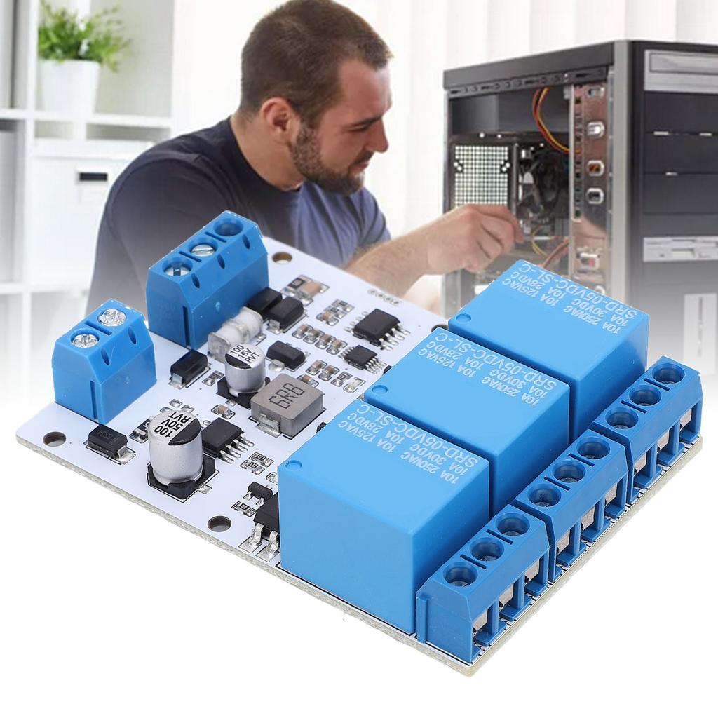 3 Channel Relay Module RS485 TTL Serial Control RTU Relay Module with Optocoupler for Automated Cont