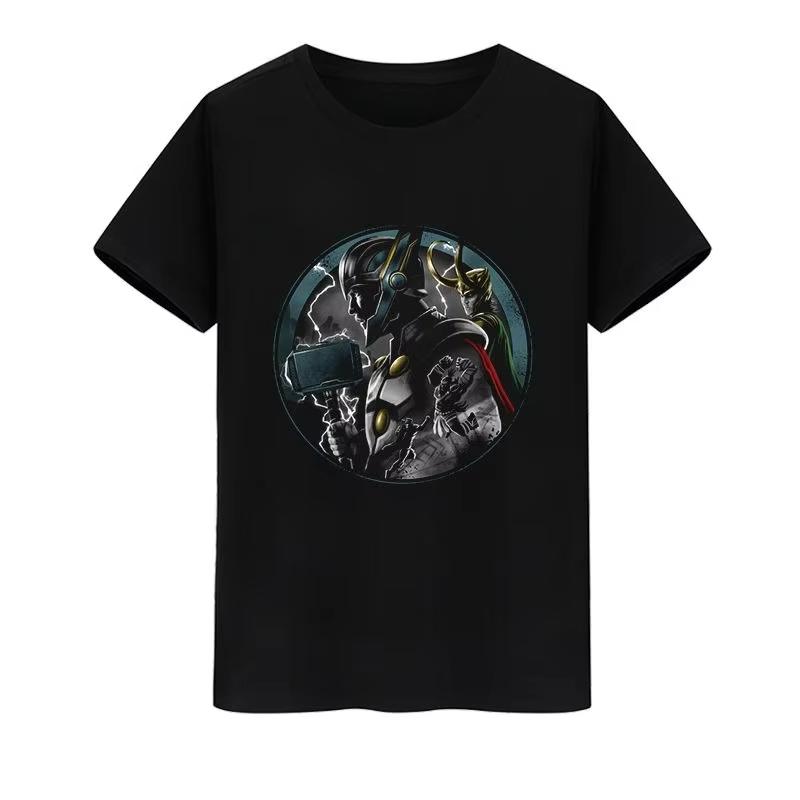 

Marvel Genuine Authorized High Quality Marvel Avengers Rocky Loki Printed Men s and Women s Same T-Shirt Short Sleeve Top S