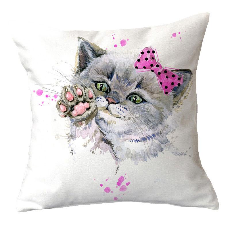 Painted Dog Creative Plush Cushion Pillowcase Office Waist Pillowcase Home Textile