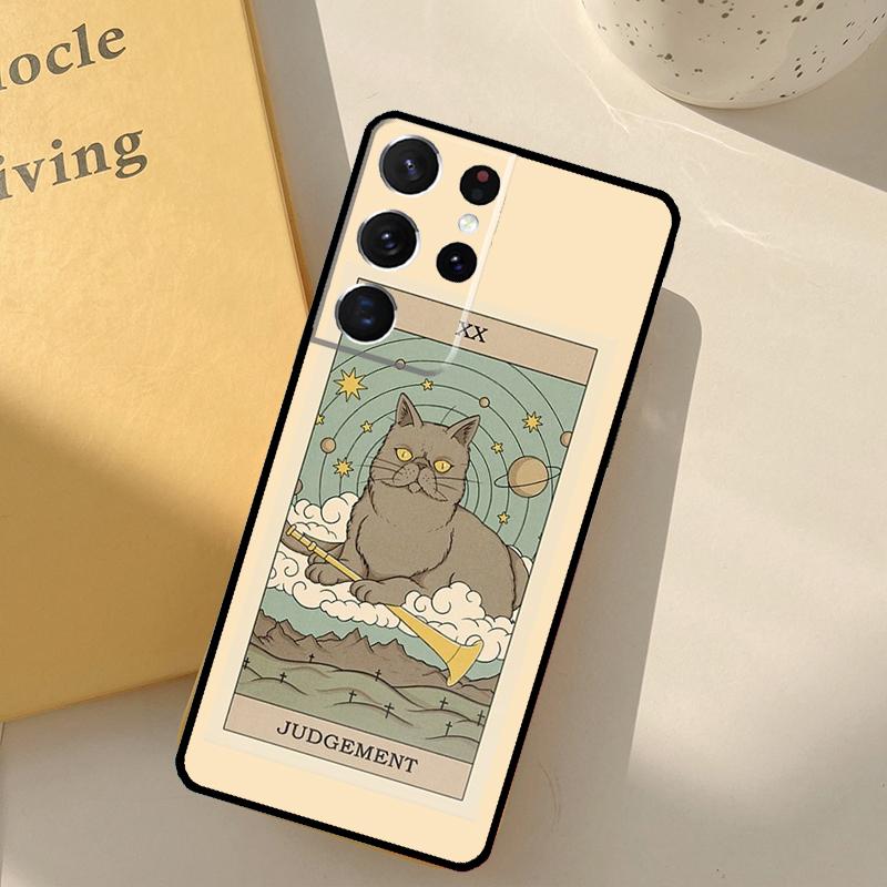 The Empress Tarot Cat Art Print Phone Case For Samsung Galaxy S25 S20 S21 S22 S23 S24 Ultra S9 S10 Plus S25 FE Cover Shell