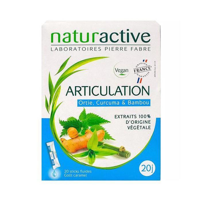 Naturactive Articulation Ortie Curcuma Bambou 20 sticks fluides