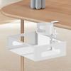 Carbon Steel Clamp-On Document Tray 360 Degree Rotating Under Desk Organizer  Office