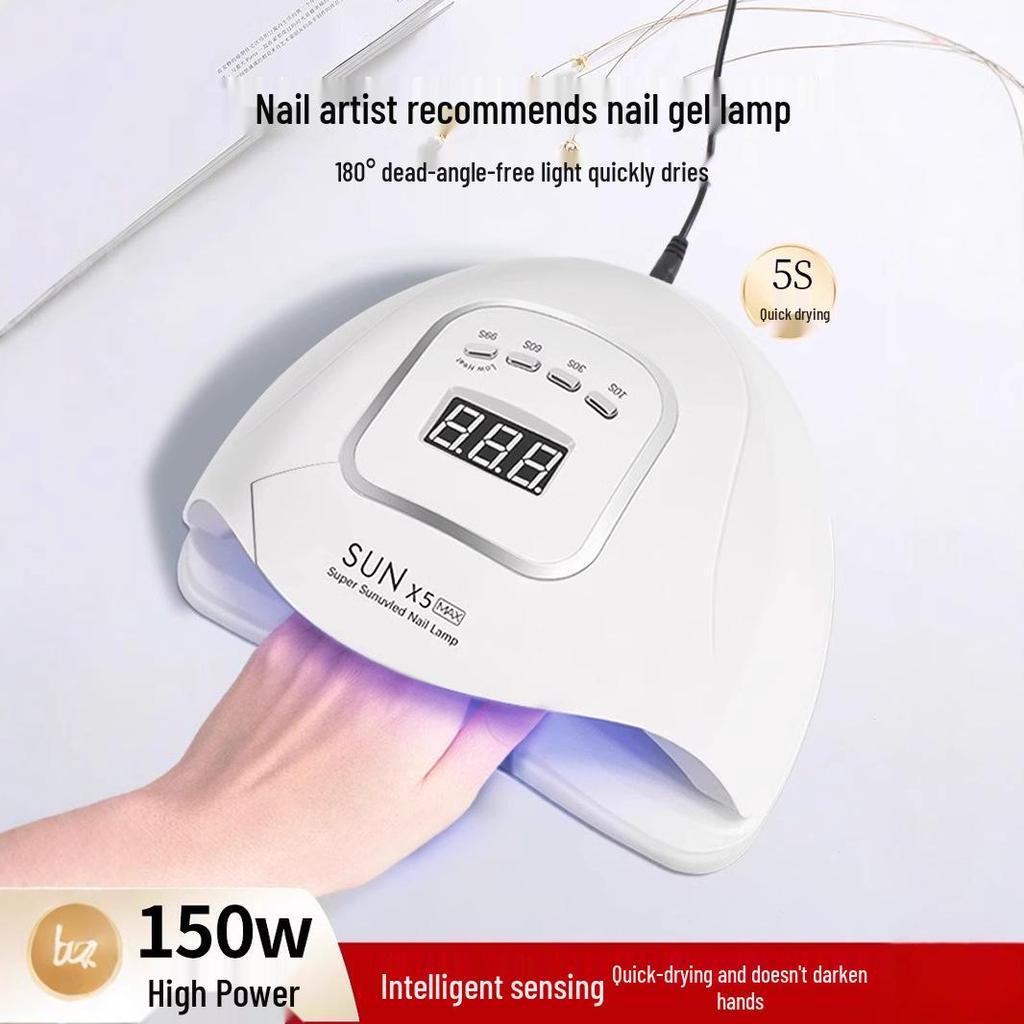 Quick-Dry Induction Nail Lamp: Salon-Grade Phototherapy Machine for Gel Polish—No Darkening of Hands