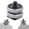 3/8 1/4 Double Nut Single Cold Shoe Tripod Mount to Flash Hot Shoe Screw Adapter for GoPro Hero Action Camera DSLR Photo Studio