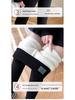 Women's Plus Size Fleece-Lined Lambswool Yoga Pants - Warm Cotton for Autumn/Winter Fitness