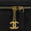 Chanel Gold Buckle Pure Color Fashion Leather Chain Diamond Pattern Lychee Grain Leather Box Bag Handbag Messenger Bag Small Female Black