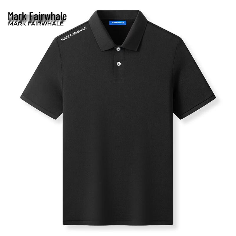 MARK FAIRWHALE Men s Slim Fit Short Sleeve Polo Shirt 2XL чёрный