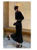 Spring 2025 Women's High-Waist A-Line Fishtail Midi Skirt