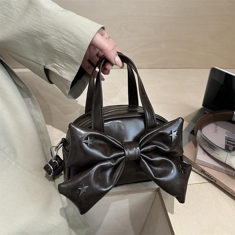 New Korean Version Bow Fashion Cross-body Portable Lipstick Small Bag Women's Bag