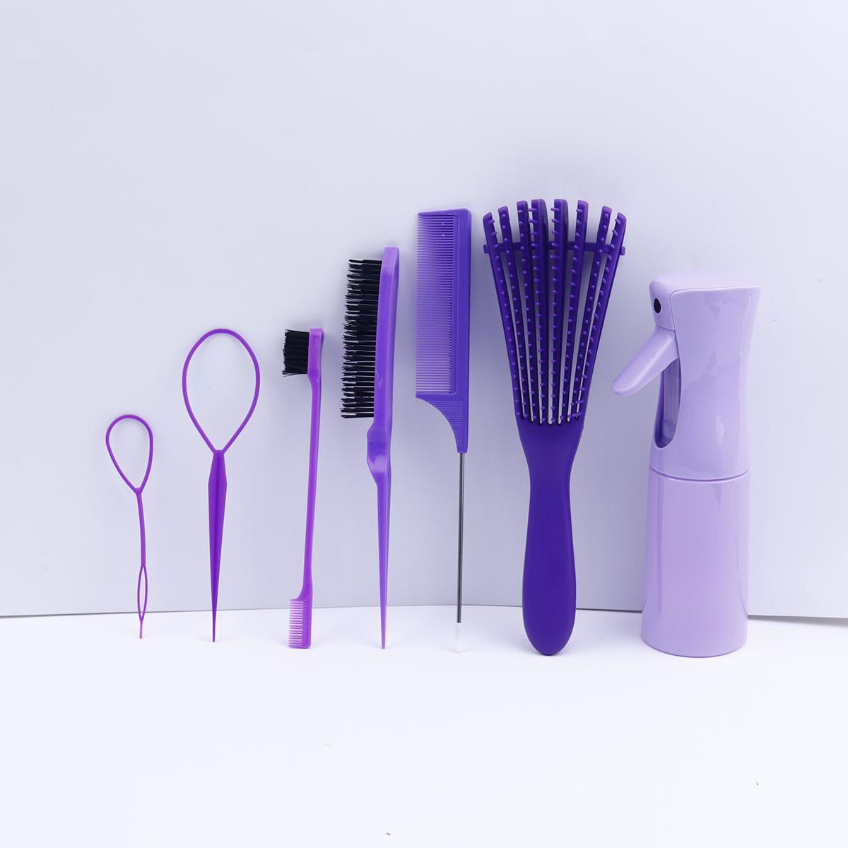 

7pcs/set hairdressing tool set,with 200ml spray bottle,easy hair care,suitable for family and salon,Special for real hair wigs