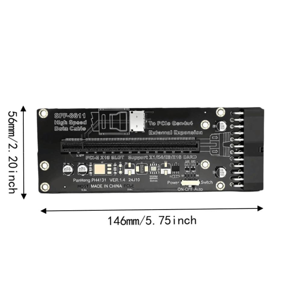 PCIe 4.0 X16 Interface External Graphics Adapter Card SFF-8612 To PCIe X16 Adapter For Desktop PC