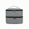 Double-Layer Storage Bag Lightweight Makeup with Handle Boxy for Travel