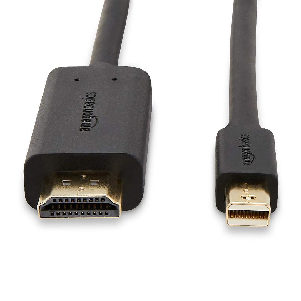 AmazonBasics Mini DisplayPort zu HDMI Konverterkabel für Tablets Schwarz 1,8m