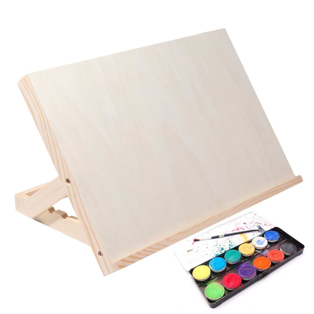 Portable Sketching Board Adjustable Angle Painting Holder Wooden Table Easel Art Students
