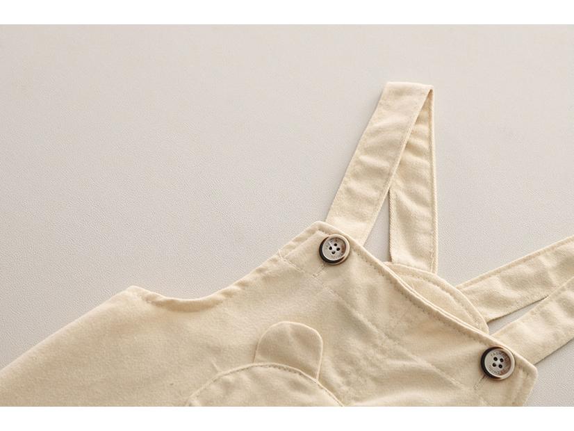 Boys' Bear Sweatshirt & Overalls Set - Spring/Autumn 2025 Casual Two-Piece for Infants