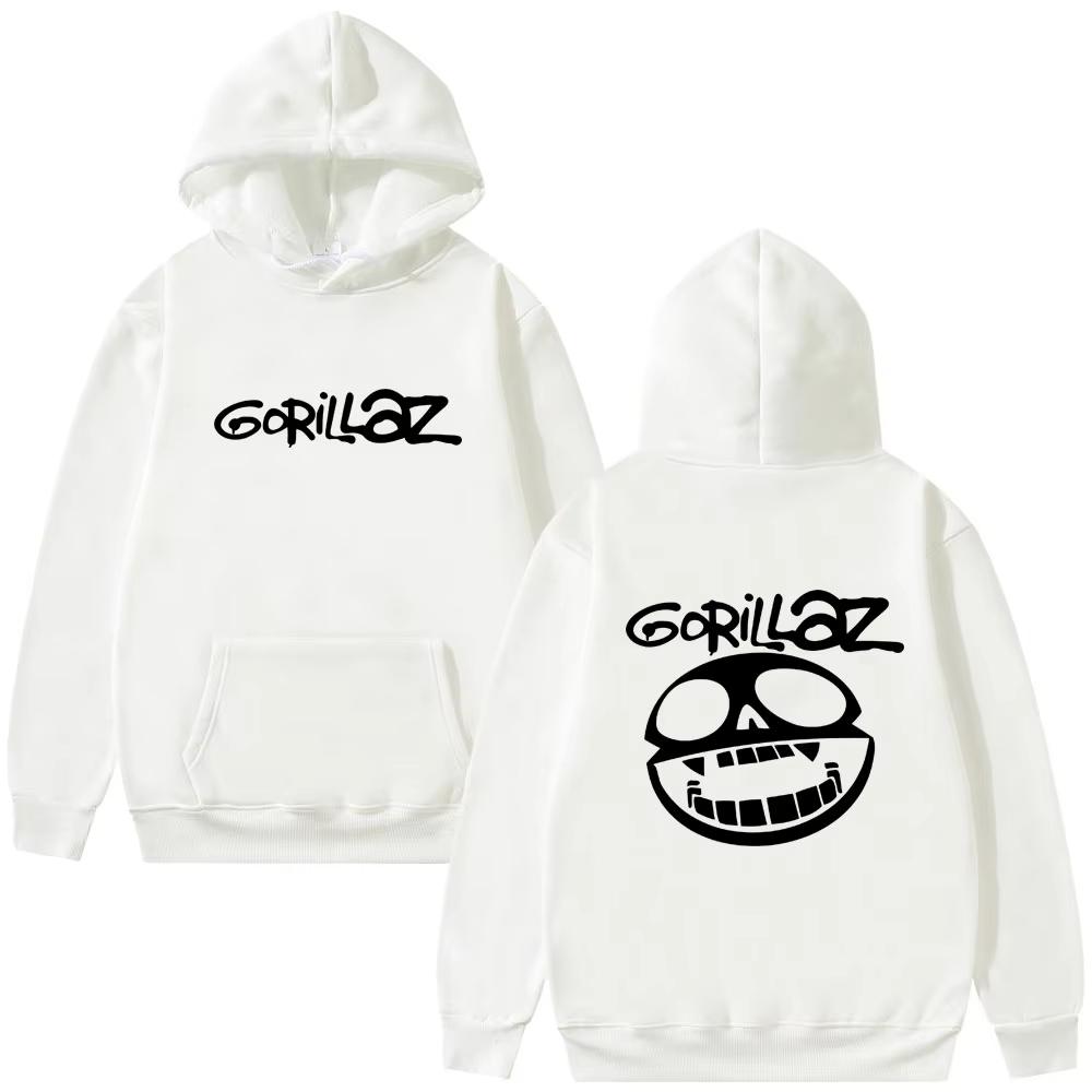 Mejor Banda de Rock Famosa Gorillaz Sudadera con Capucha Gráfica para Hombre Vintage Casual Sudadera con Capucha de Manga Larga Hombres Mujeres Moda Oversize