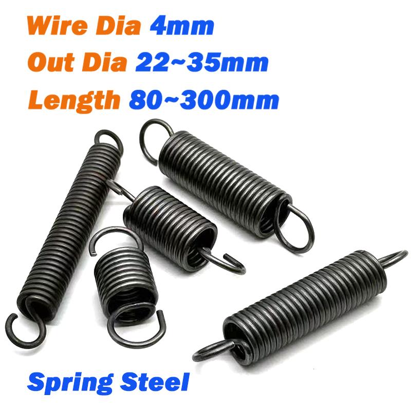 1Pcs Expansion Spring 4mm Wire Dia Tension Extension Expanding Extending Springs Out Dia 22mm~35mm Length 80mm~300mm Wire Dia 4mm